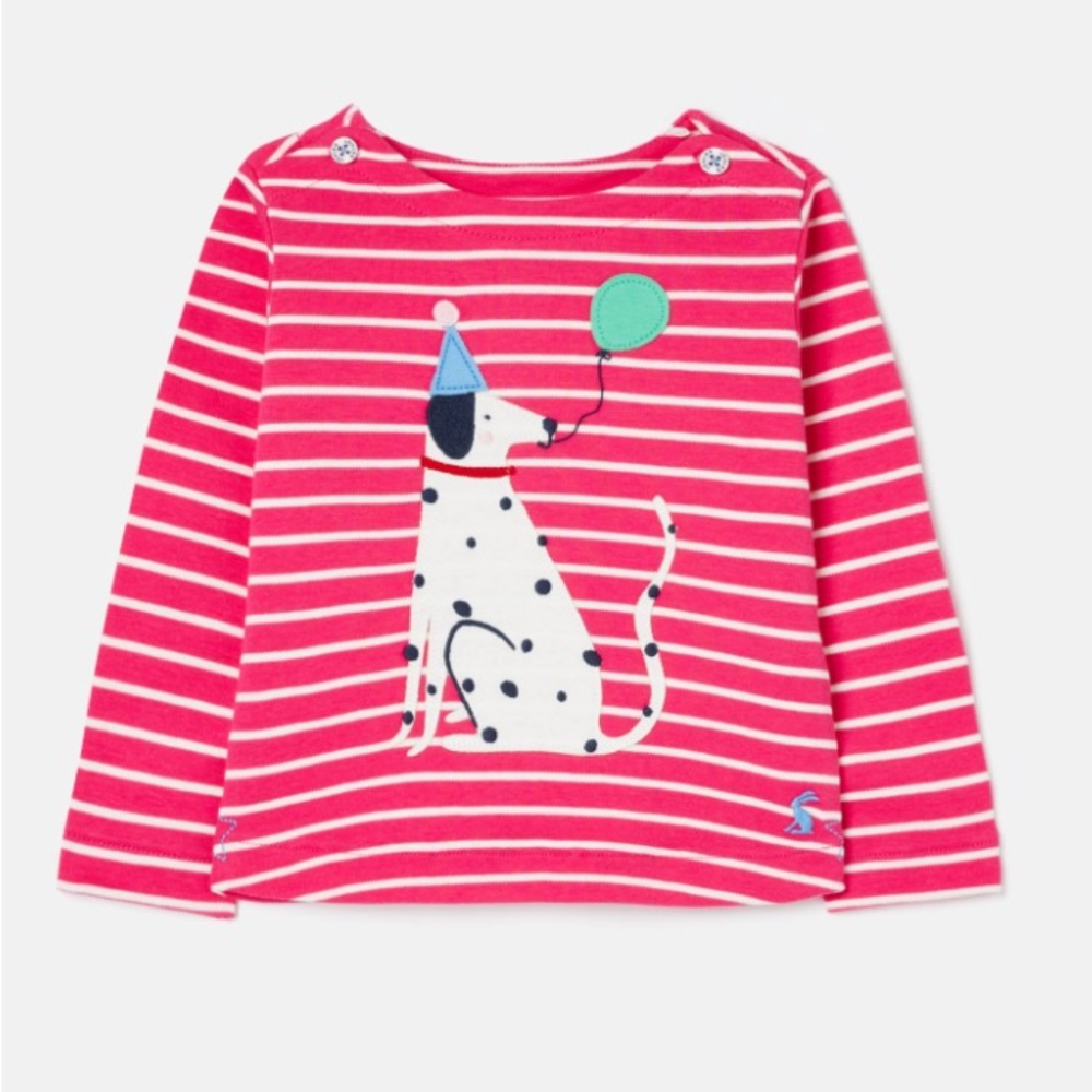 NWT - Joules 🇬🇧 - Birthday Ballon& party hat Dog - Long Sleeve Harbour Shir…
